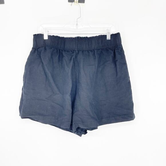 H&M High Rise Linen Blend Short Size Large - Picture 1 of 7